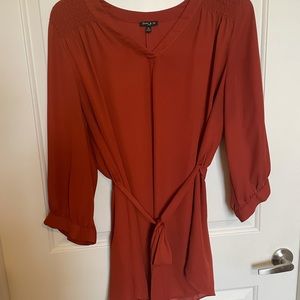 Sami & Jo 2X Burnt Orange Tunic with Belt